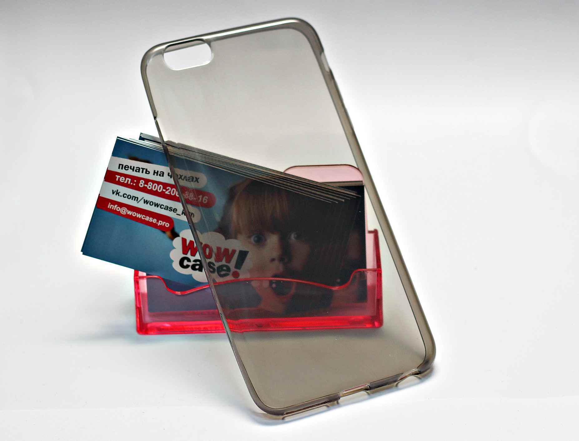 Силиконовая накладка для iPhone 6+ супертонкая прозрачная