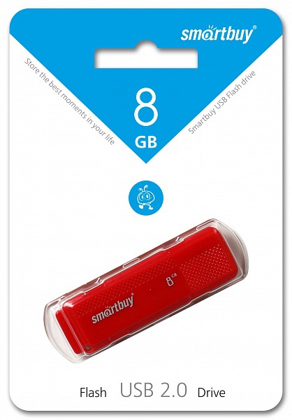 Флешка USB 8Гб SmartBuy Dock Series Red